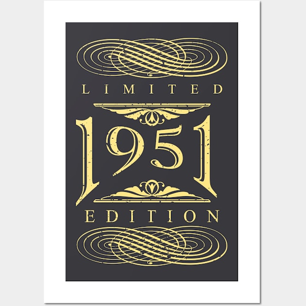 Limited 1951 Edition gold Wall Art by variantees